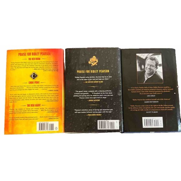 Ridley Pearson Lot Of 3 Hardcover Books; Killer Weekend, Risk Agent, Red Room - Picture 2 of 5